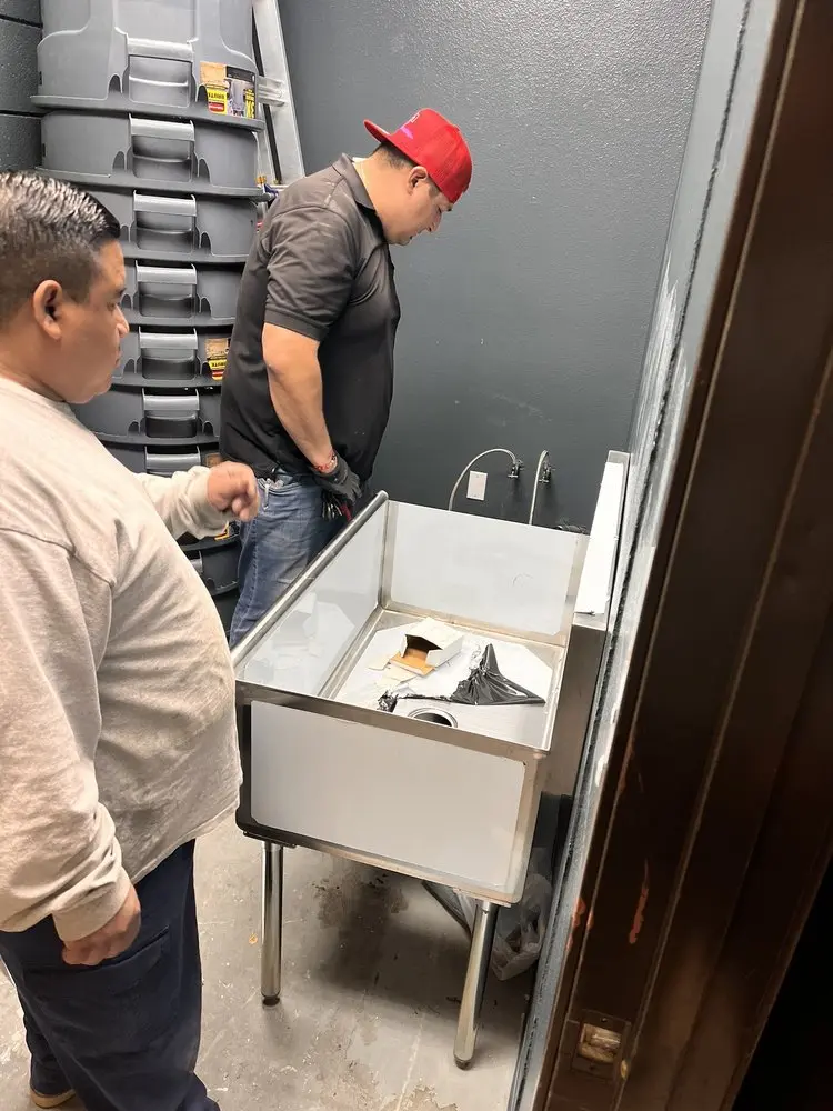 Commercial plumbing and sink installation in Bakersfield